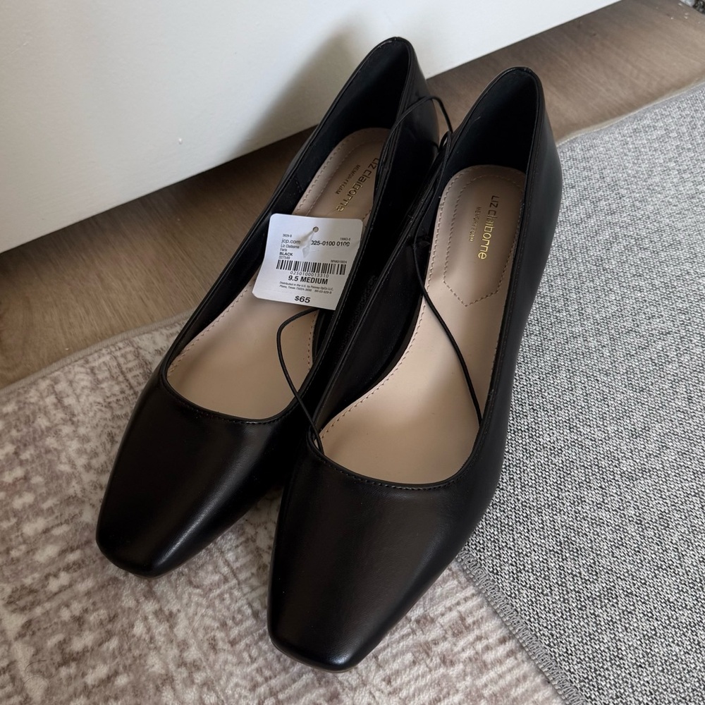 NWT Liz Claiborne Black Block Heels